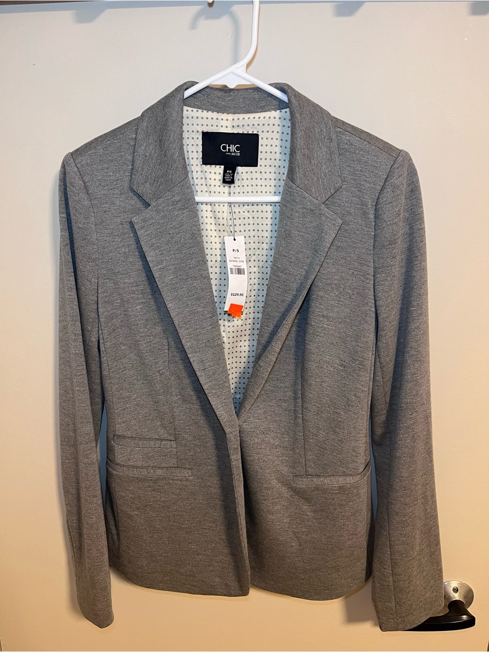 NWT size small Light Gray Women's Tailored Blazer